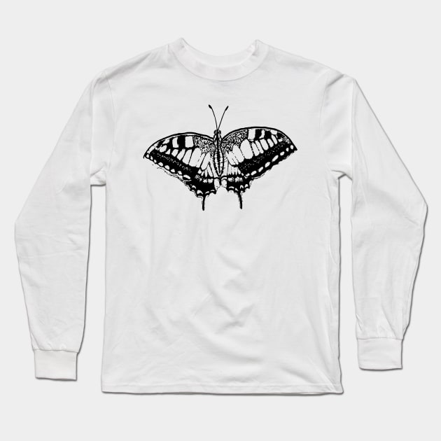 Swallowtail butterfly Long Sleeve T-Shirt by MarjolijndeWinter